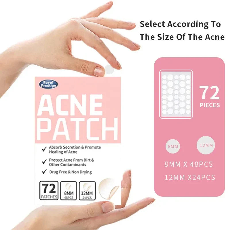 72Pcs Invisible Pimple Removal Acne Patches